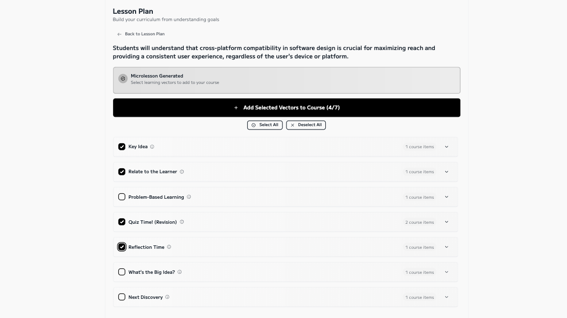 Structure with 7 Learning Vectors